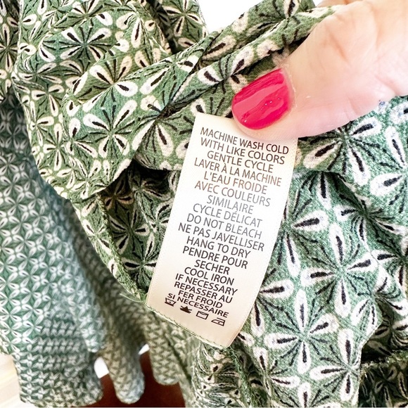 Max Studio Women’s NWT Green Patterned Ruffle Wrap Belted Midi High Low Dress XS - Picture 9 of 10